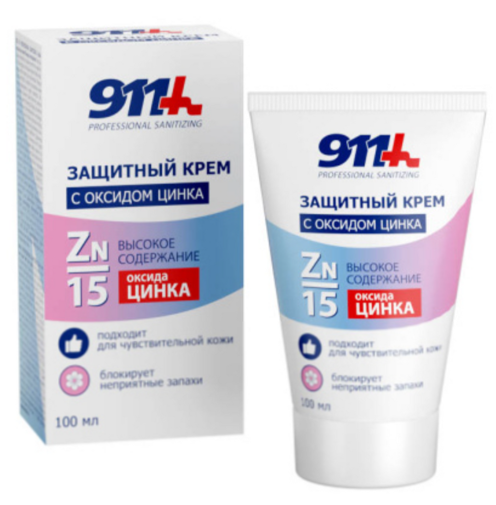 911 Professional Sanitizing Крем защитный для кожи, крем, с оксидом цинка,  100 г, 1 шт. купить по цене от 227 руб в Екатеринбурге, заказать с  доставкой в аптеку, инструкция по применению, отзывы, аналоги, ТВИНС Тэк