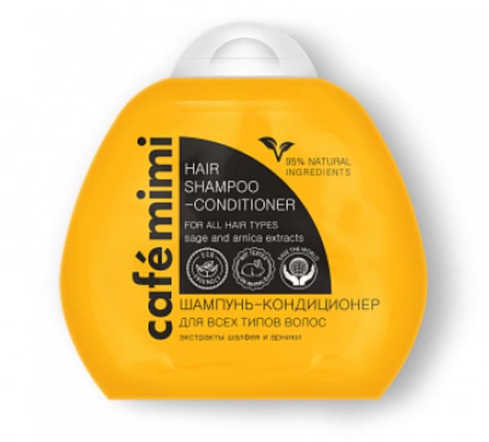 фото упаковки Cafe mimi Шампунь-кондиционер для всех типов волос 2в1
