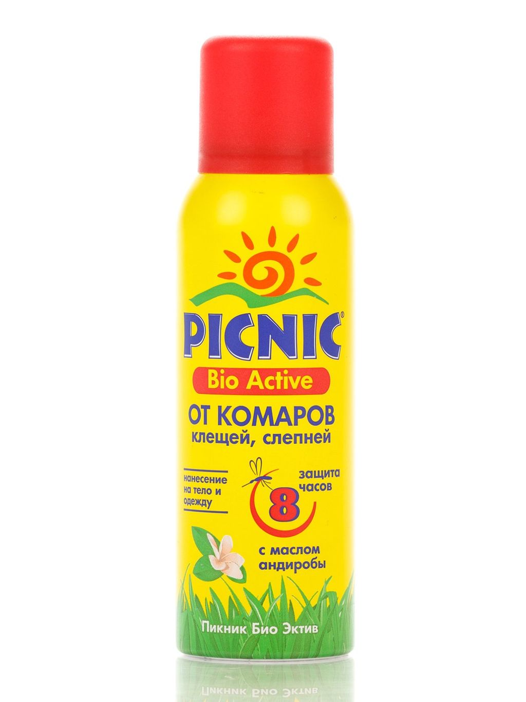 фото упаковки Picnic Bio Active аэрозоль от комаров, клещей, слепней