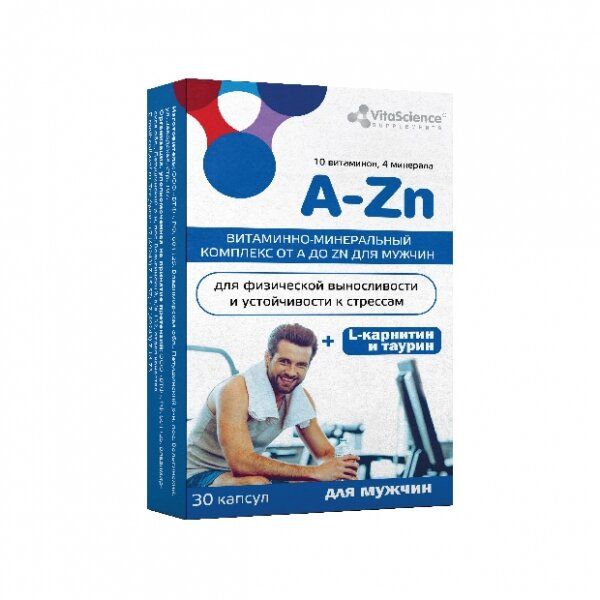 фото упаковки Vitascience Витаминно-минеральный комплекс от A до Zn для мужчин