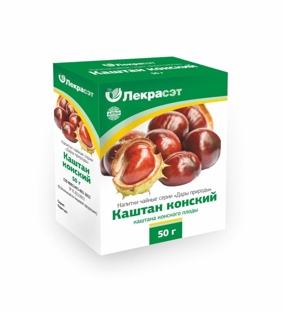фото упаковки Каштан конский плоды