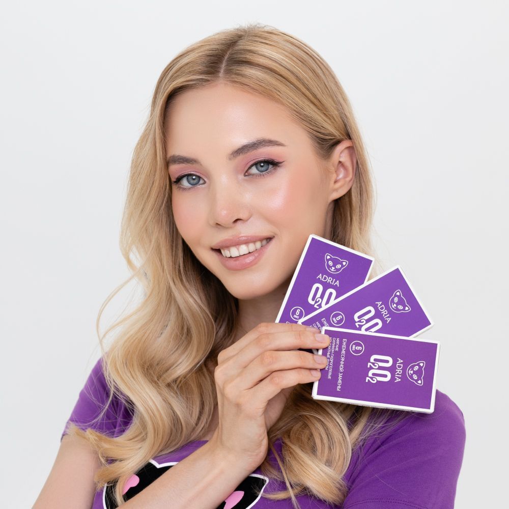Adria O2O2 Контактные линзы ежемесячные, -1.50, 8.6, 6 шт.