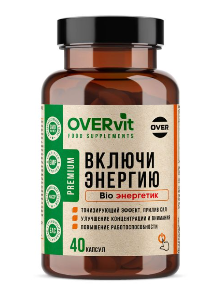 фото упаковки Overvit Включи Энергию Bio Энергетик