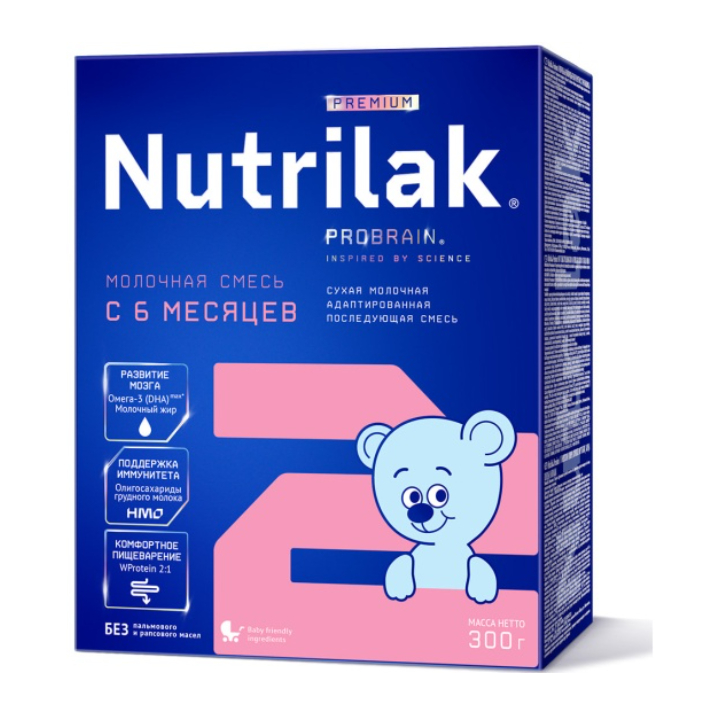 Nutrilak Premium 2 Смесь молочная 6-12 мес, смесь молочная сухая, 300 г, 1 шт. купить по цене от 342 руб в Екатеринбурге, заказать с доставкой в аптеку, инструкция по применению, отзывы, аналоги, Инфаприм