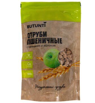 фото упаковки Butunti Отруби хрустящие пшеничные с кальцием и яблоком