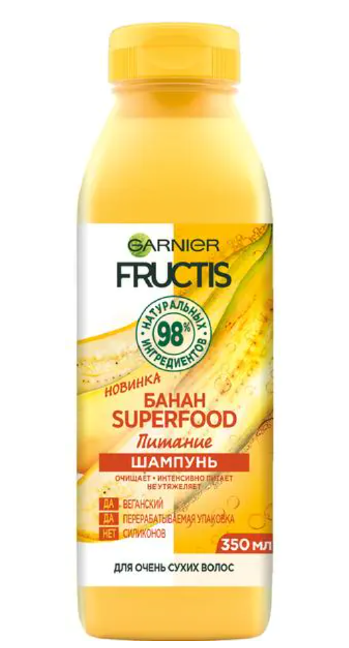 фото упаковки Garnier Fructis Шампунь Superfood Питание Банан