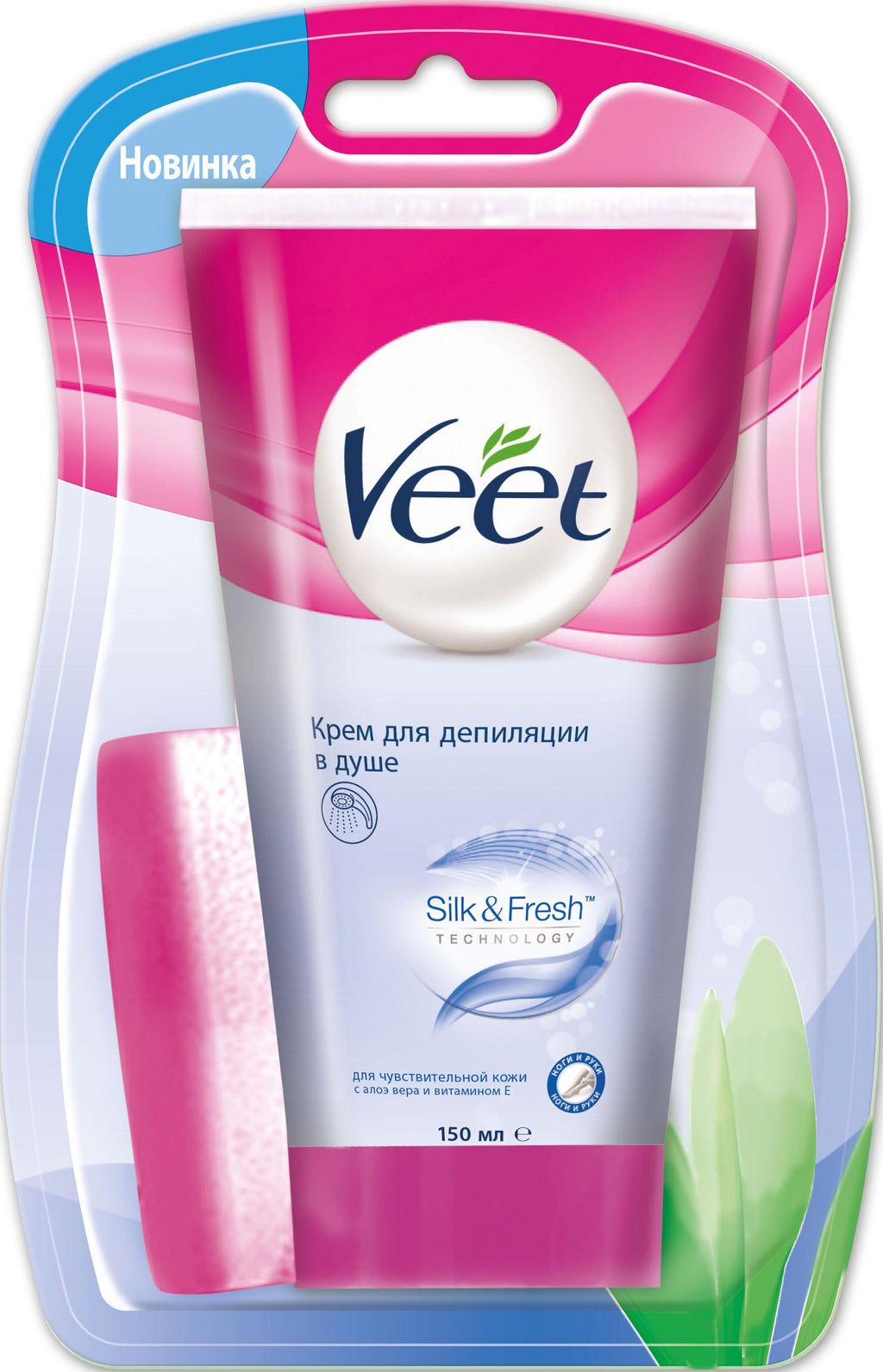 фото упаковки Veet крем для депиляции в душе для чувствительной кожи