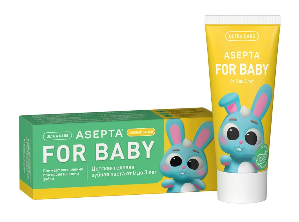 фото упаковки Асепта Baby Детская гелевая зубная паста от 0 до 3 лет
