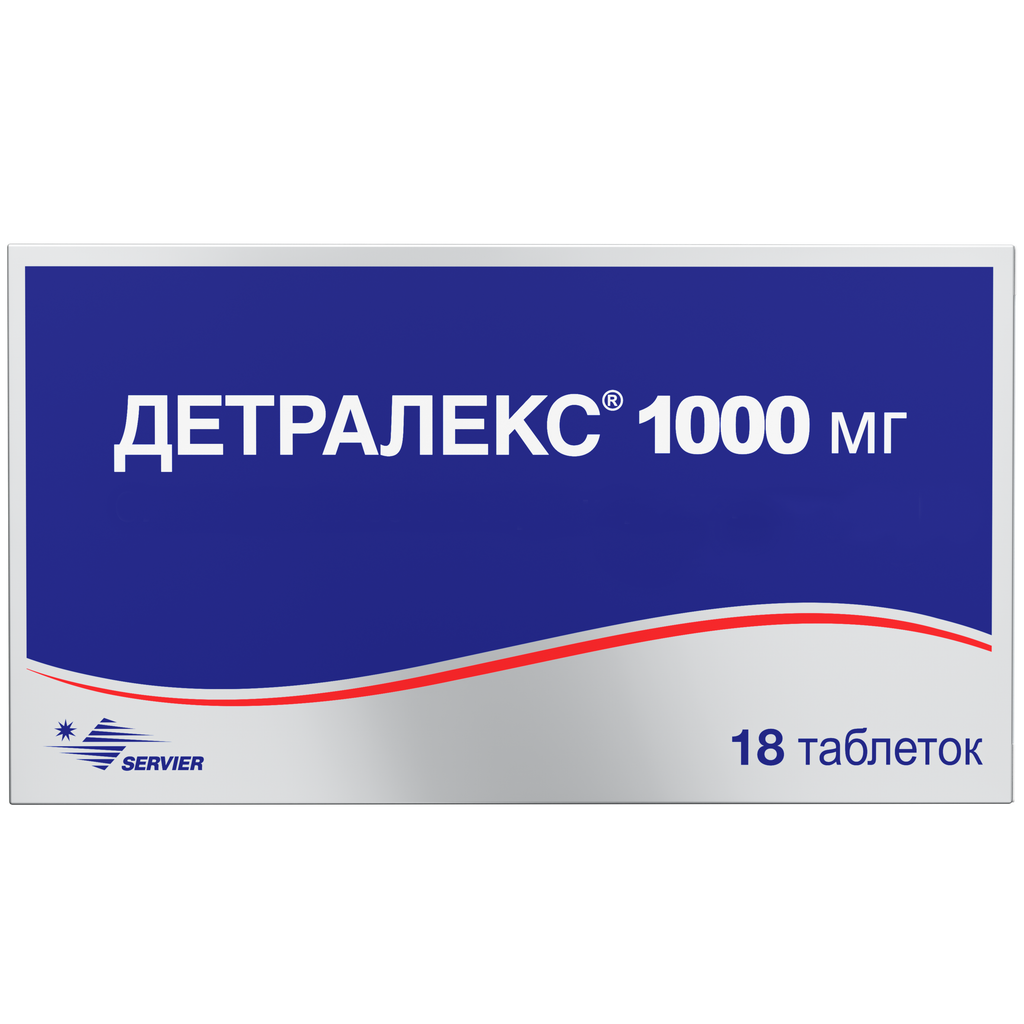 Детралекс №18, 1000 мг, таблетки, покрытые пленочной оболочкой, 18 шт.  купить по цене от 827 руб в Екатеринбурге, заказать с доставкой в аптеку,  инструкция по применению, отзывы, аналоги, Servier