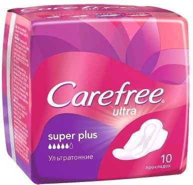 фото упаковки Carefree ultra super plus прокладки женские гигиенические