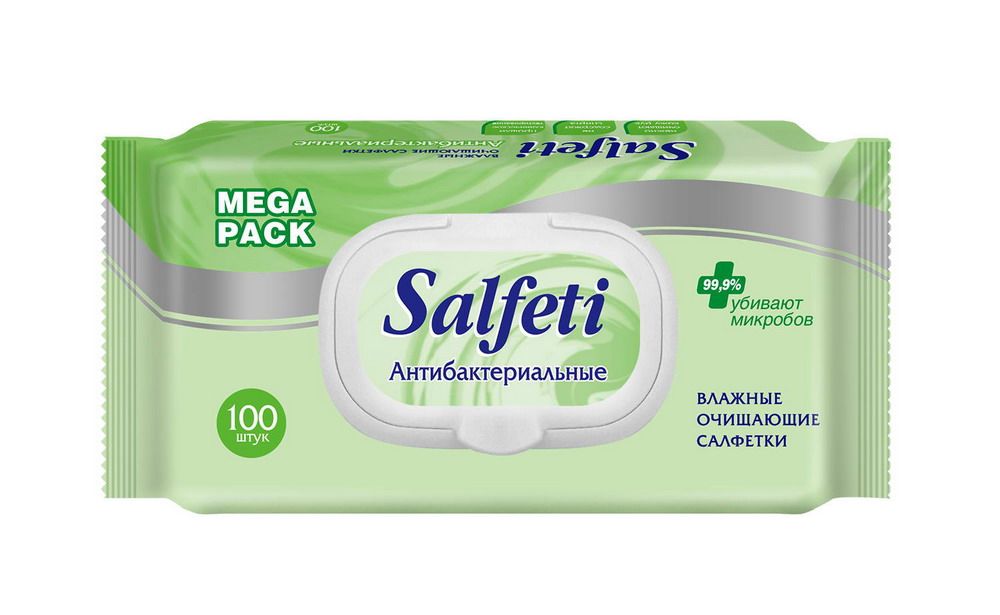 фото упаковки Salfeti Mega Pack салфетки влажные антибактериальные