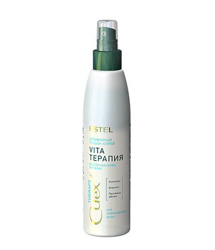 Estel Curex Therapy лосьон-спрей для поврежденных волос Vita-терапия двухфазный, спрей, двухфазный (-ая; -ое; -ые), 200 мл, 1 шт. цена