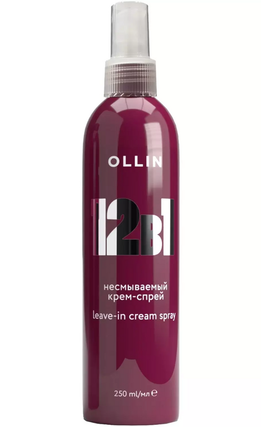 Ollin Professional Несмываемый крем-спрей 12 в 1, крем-спрей для волос несмываемый, 250 мл, 1 шт.