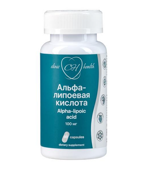 Clinic Health Альфа-липоевая кислота, капсулы, 60 шт.