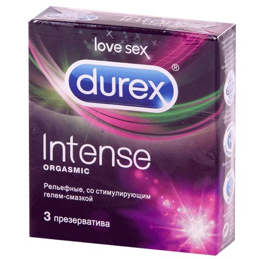 Презервативы Durex Intense orgasmic, 3 шт. цена