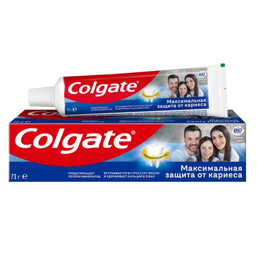Colgate Максимальная Защита от кариеса Свежая мята зубная паста, паста зубная, 50 мл, 1 шт.