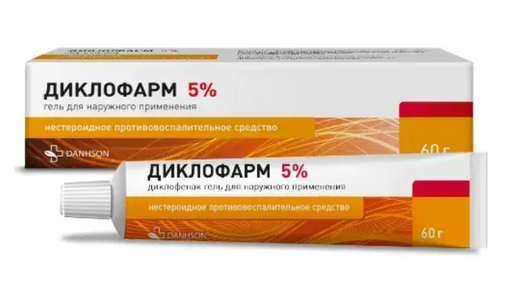 Диклофарм, 5%, гель для наружного применения, 60 г, 1 шт.