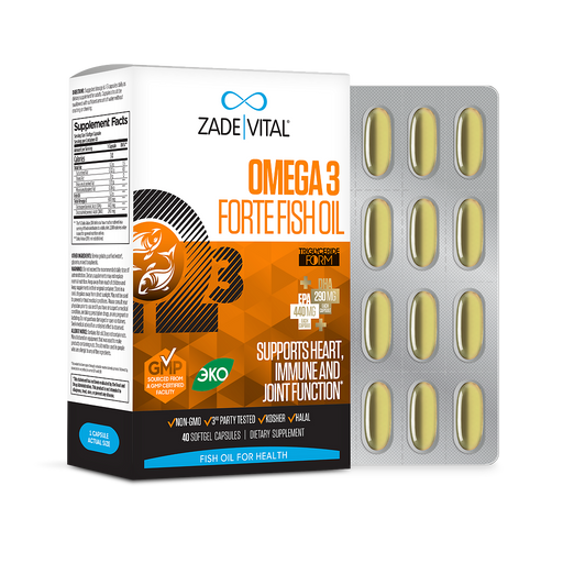 Zade Vital Омега-3 Форте, капсулы желатиновые мягкие, 40 шт.