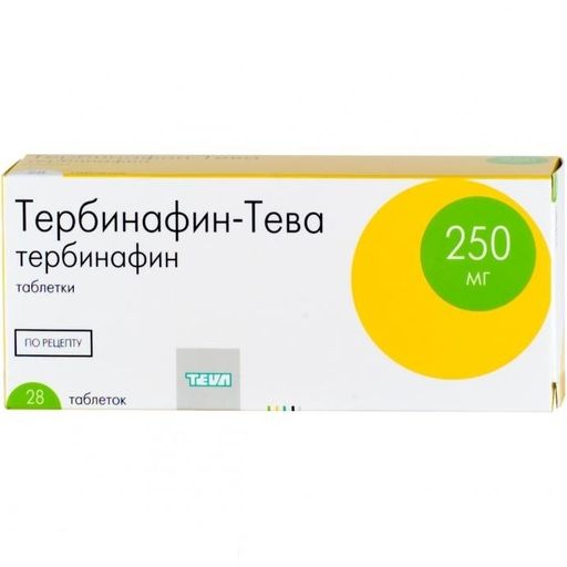 Тербинафин-Тева, 250 мг, таблетки, 28 шт. цена