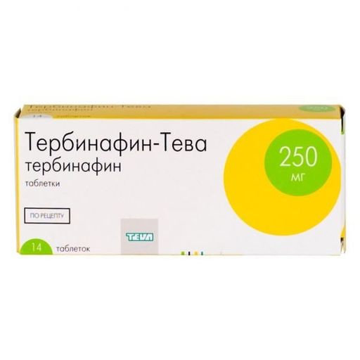 Тербинафин-Тева, 250 мг, таблетки, 14 шт. цена