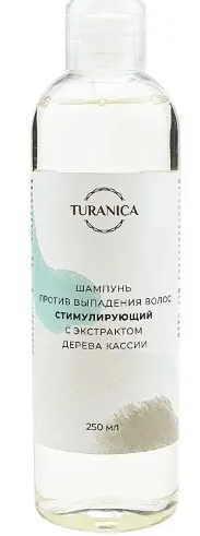 Turanica Шампунь против выпадения волос стимулирующий, с экстрактом дерева кассии, 250 мл, 1 шт.