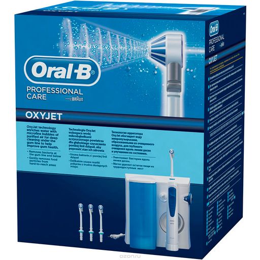 Oral-B ирригатор полости рта ProfessionalCare OxyJet MD20 тип 3724, 2 режима работы, 4 насадки, 600 мл, 1 шт. цена