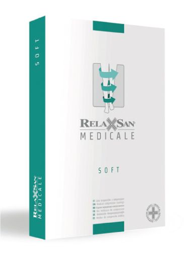 Relaxsan Medicale Soft Чулки с микрофиброй 2 класс компрессии, р. 4, арт. M2170 (23-32 mm Hg), черного цвета, на резинке, пара, 1 шт.