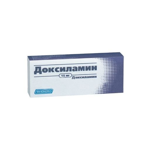 Доксиламин, 15 мг, таблетки, покрытые пленочной оболочкой, 30 шт. цена