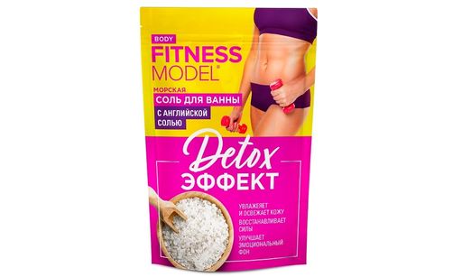 Fito косметик fitness model body соль для ванны detox-эффект, соль для ванн, 500 г, 1 шт.