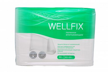 Wellfix Пеленки впитывающие, 60х90 см, 30 шт.