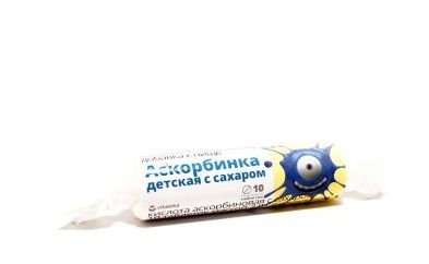 Витатека Аскорбинка детская с сахаром, 2.9 г, таблетки, 10 шт.