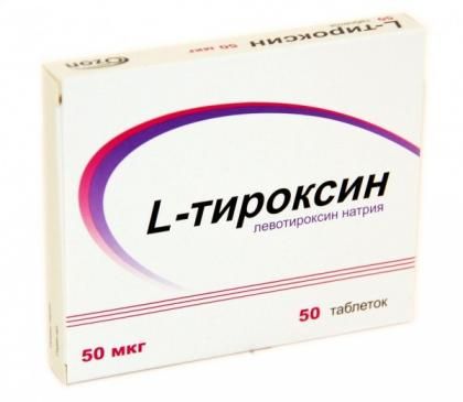 L-Тироксин, 50 мкг, таблетки, 50 шт. цена