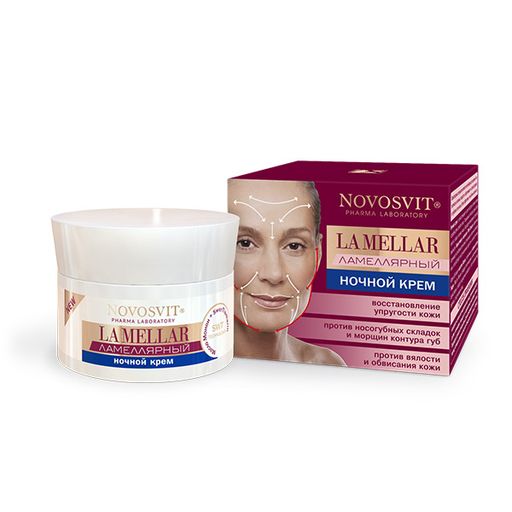 Novosvit LA MELLAR Ламеллярный ночной крем восстановление упругости кожи, крем, для лица, 50 мл, 1 шт.