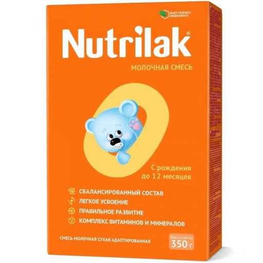 Nutrilak Смесь сухая молочная 0-12 месяцев, смесь сухая, 350 г, 1 шт.
