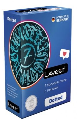 Lavest Dotted Презервативы с точками, презервативы, 7 шт.