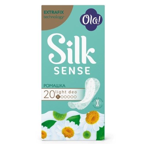 Ola! silk sense Прокладки ежедневные light deo мультиформ, ромашка, 20 шт.