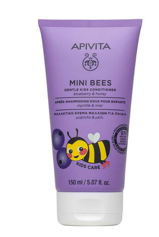 Apivita Mini Bees Кондиционер детский, кондиционер для волос, с Черникой и медом, 150 мл, 1 шт.