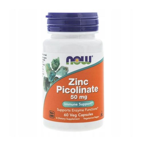 NOW Zinc Picolinate Пиколинат Цинка, 50 мг, капсулы, 60 шт. цена
