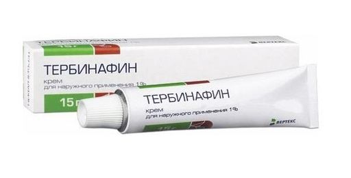 Тербинафин, 1%, крем для наружного применения, 15 г, 1 шт. цена