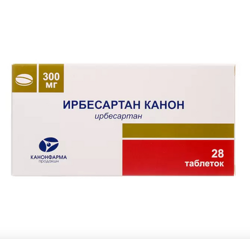 Ирбесартан Канон, 300 мг, таблетки, 28 шт.