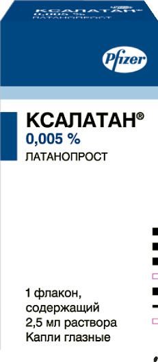 Ксалатан, 0.005%, капли глазные, 2.5 мл, 1 шт. цена