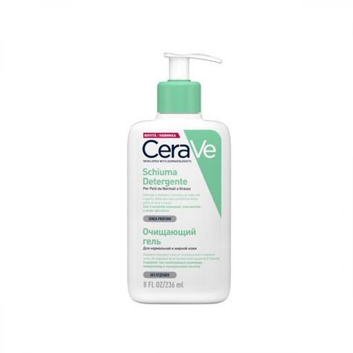 CeraVe Очищающий гель для кожи лица и тела, гель для умывания, для жирной кожи, 236 мл, 1 шт.