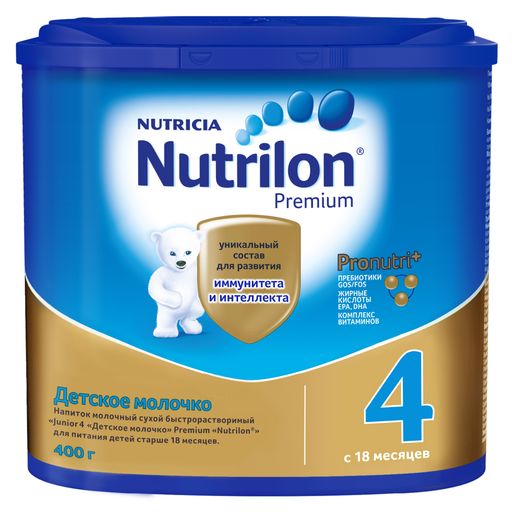 Nutrilon 4 Junior Premium Детское молочко, смесь молочная сухая, 400 г, 1 шт.