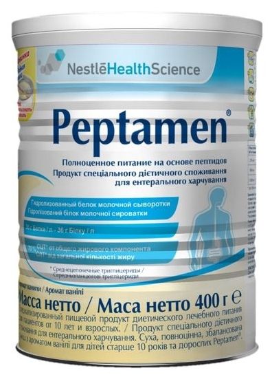 Peptamen для детей 10+ и взрослых, смесь для энтерального питания, 400 г, 1 шт. цена