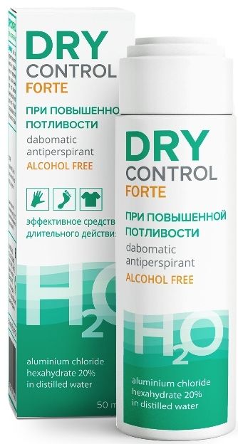 Dry Control Forte дабоматик антиперспирант без спирта 20%, без спирта, 50 мл, 1 шт. цена