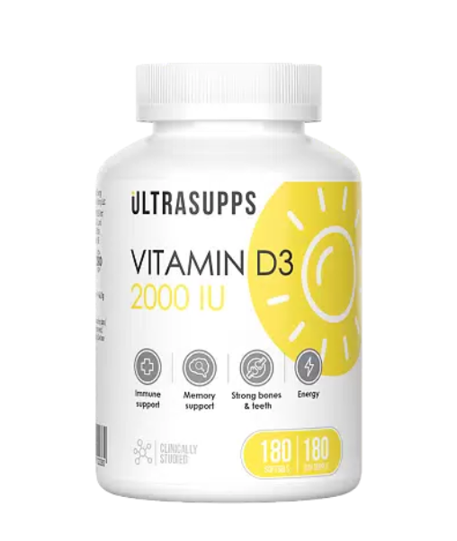 Ultrasupps Витамин D3, капсулы мягкие, 180 шт.