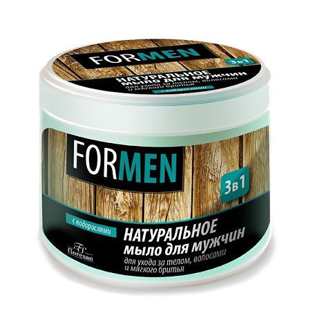 Floresan Натуральное мыло для мужчин 3в1, формула 40, 450 мл, 1 шт.