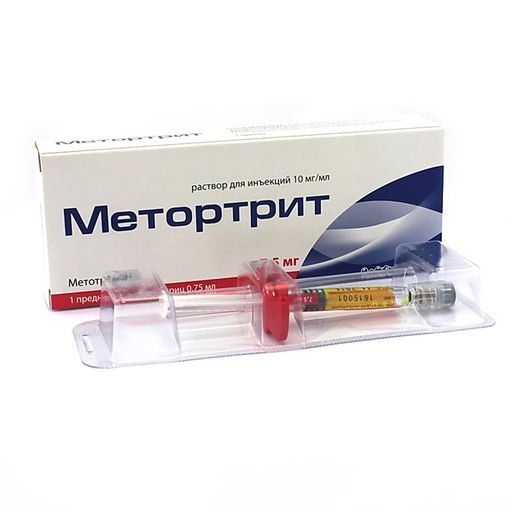 Метортрит, 10 мг/мл, раствор для инъекций, 0.75 мл, 1 шт.