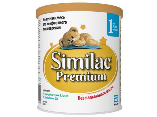 Similac Premium 1, смесь молочная сухая, для детей от 0 до 6 месяцев, 400 г, 1 шт.
