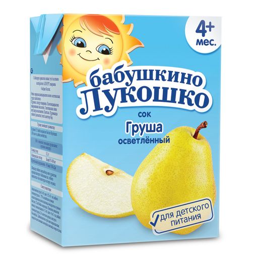 Бабушкино Лукошко Сок груша осветленный, сок, 200 г, 1 шт. цена